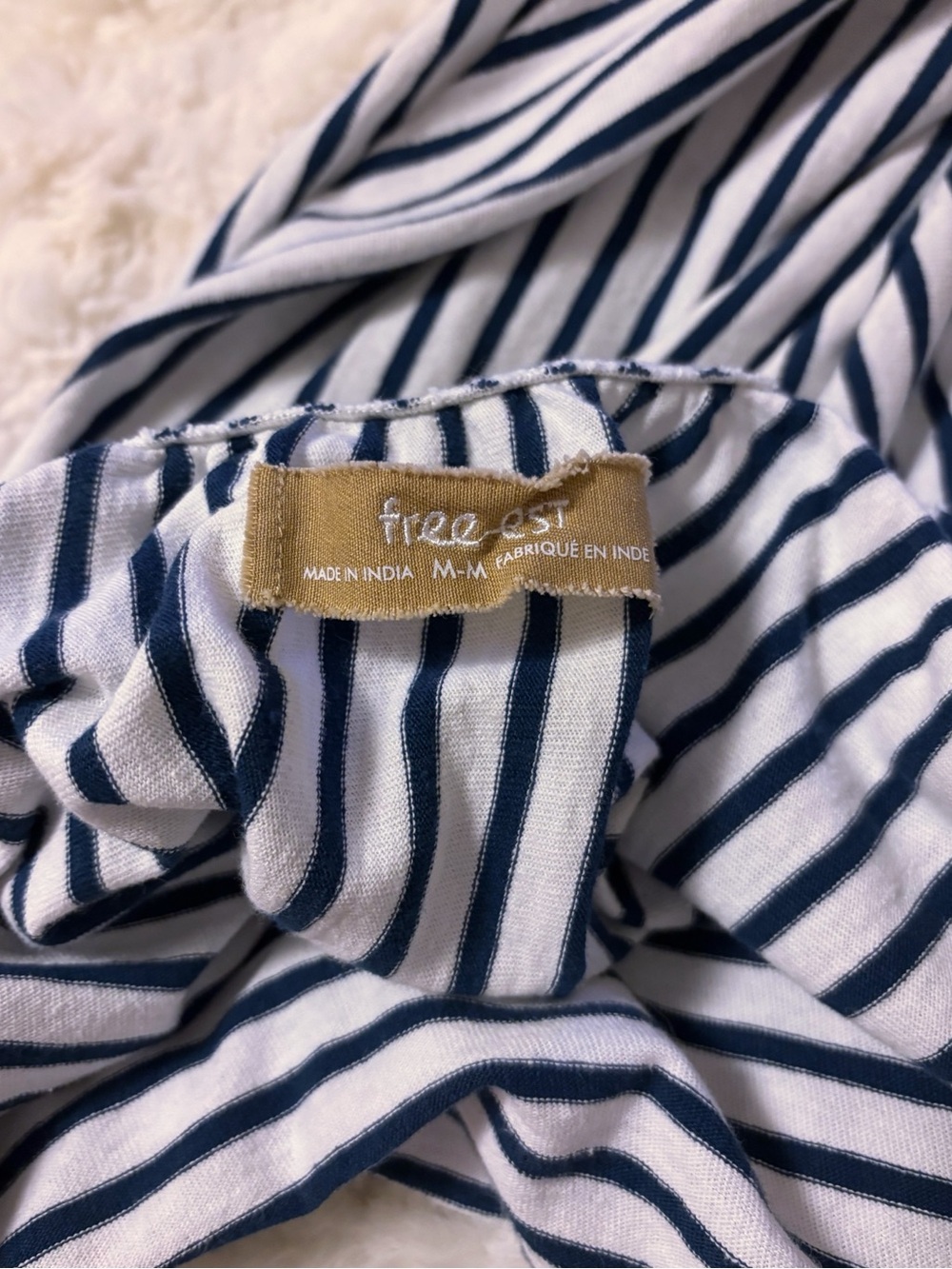 FREE PEOPLE Sadie Striped Stripe Midi Dress Sky Dive Combo NWOT Size M - Picture 10 of 10